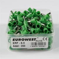 EUROWEST 6,0MM Fransız Normu İzoleli Yeşil Kabo Yüksüğü